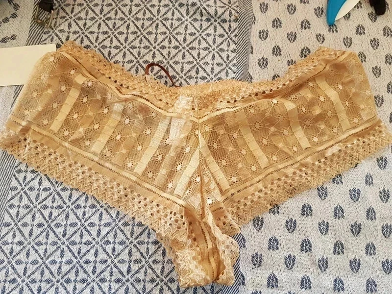 Culotte beige e marrom em renda nova tamanho 42 – photo 4